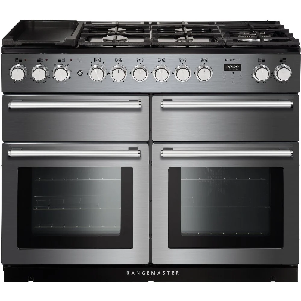 Rangemaster Nexus SE 110cm Dual Fuel Range Cooker Stainless Steel with Chrome