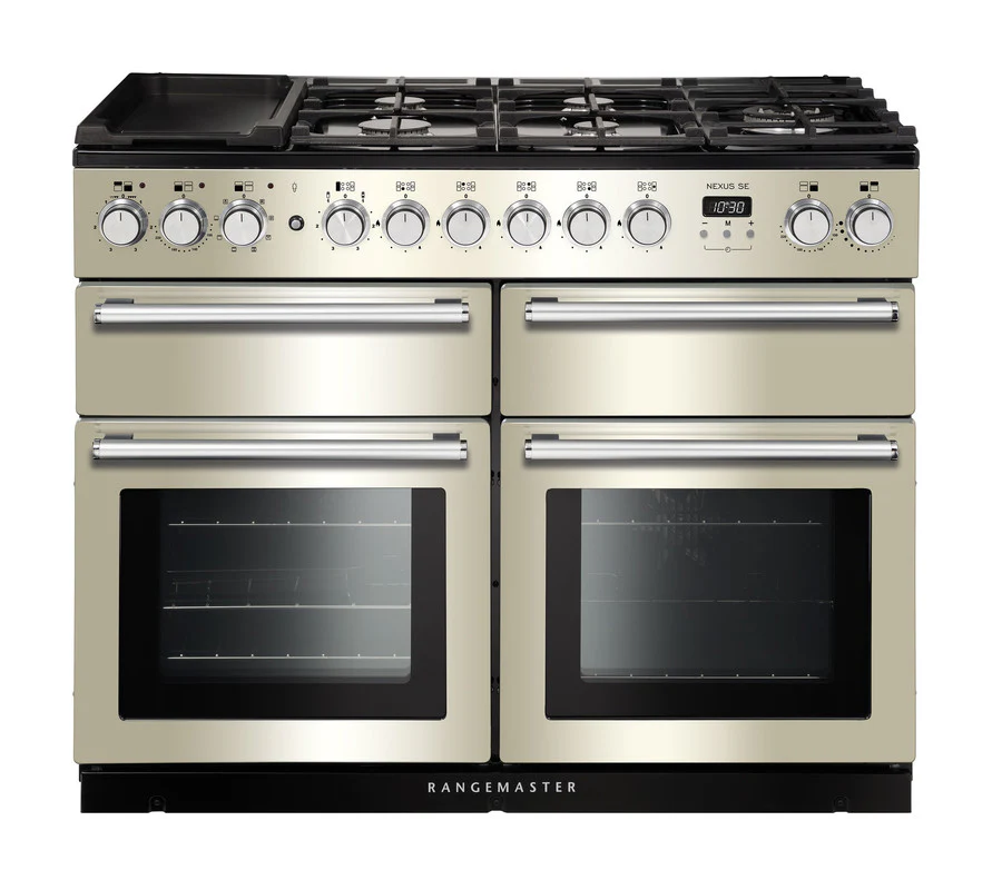 Rangemaster Nexus SE 110cm Dual Fuel Range Cooker Ivory with Chrome
