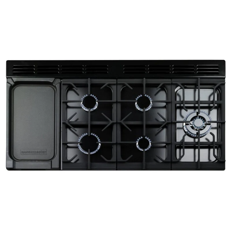 Rangemaster PDL110DFFCY/C Professional Deluxe 110cm Dual Fuel Range Cooker Cranberry with Chrome - Image 2