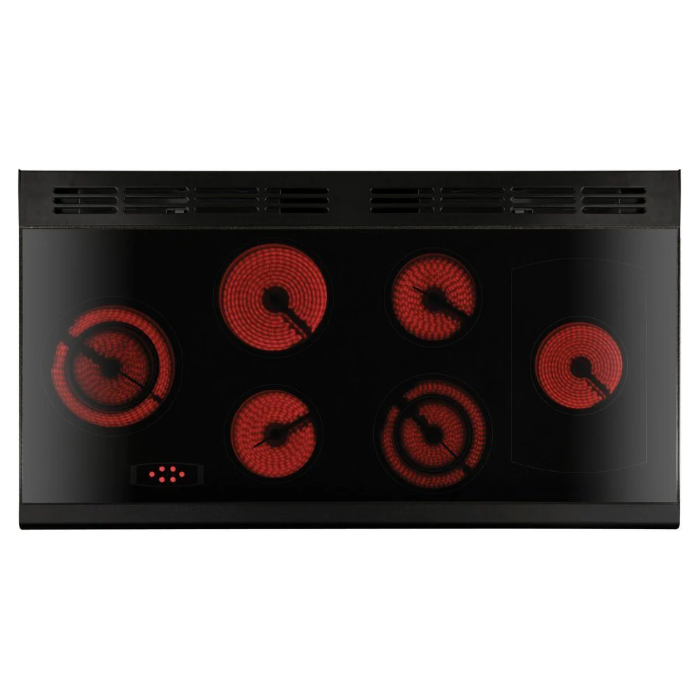 Rangemaster Professional Plus 110cm Ceramic Range Cooker Stainless Steel with Chrome - Image 3