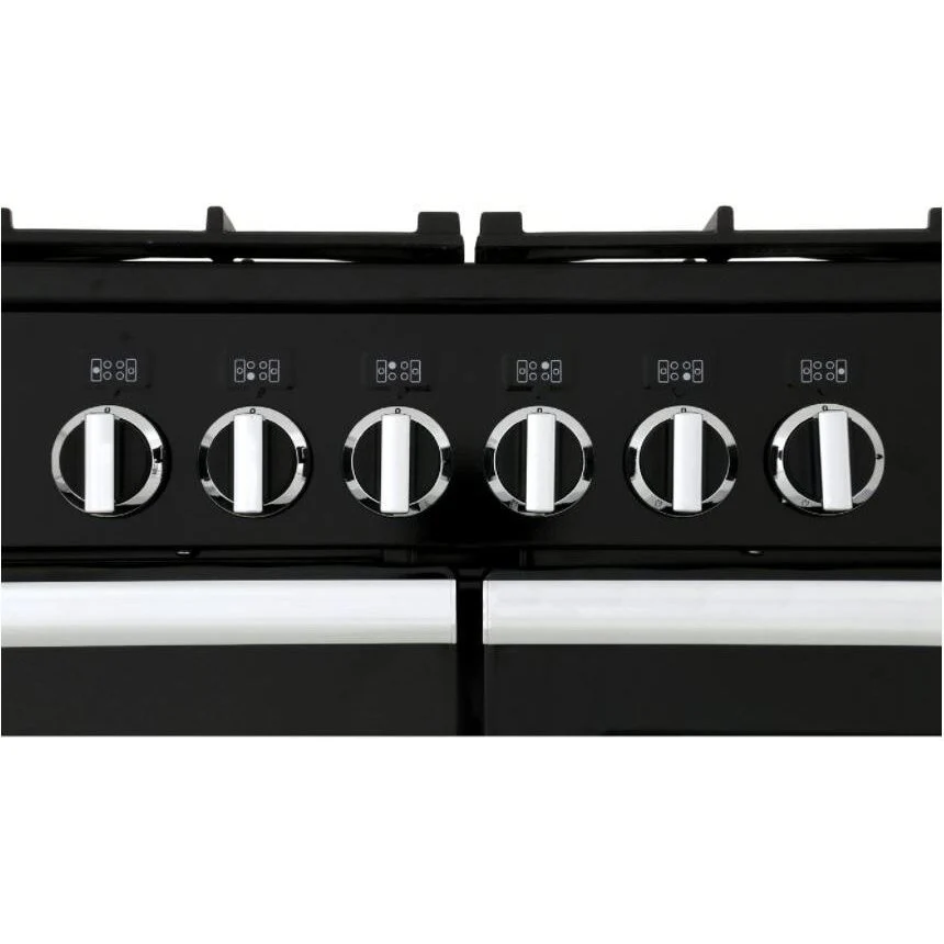 Rangemaster PROP110DFFGB/C Professional Plus 110cm Dual Fuel Range Cooker Black with Chrome - Image 6