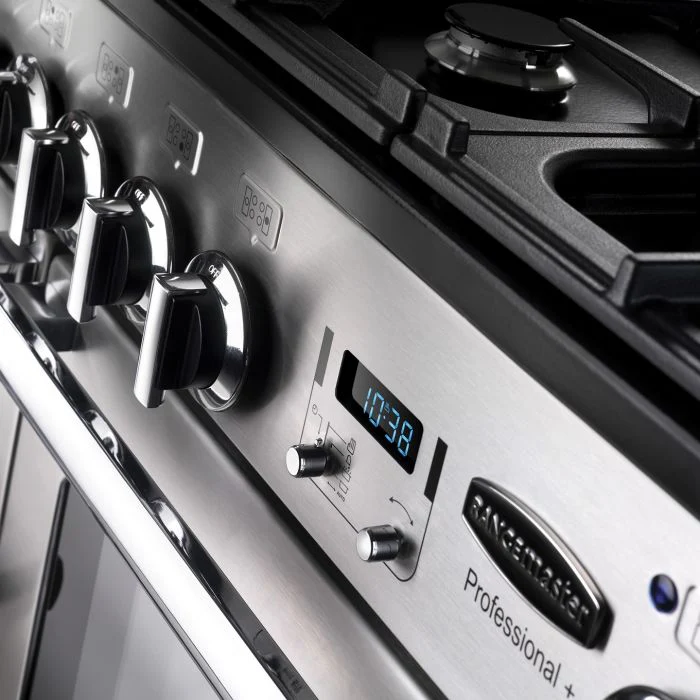 Rangemaster Professional Plus 110cm Induction Range Cooker Stainless Steel with Chrome - Image 3