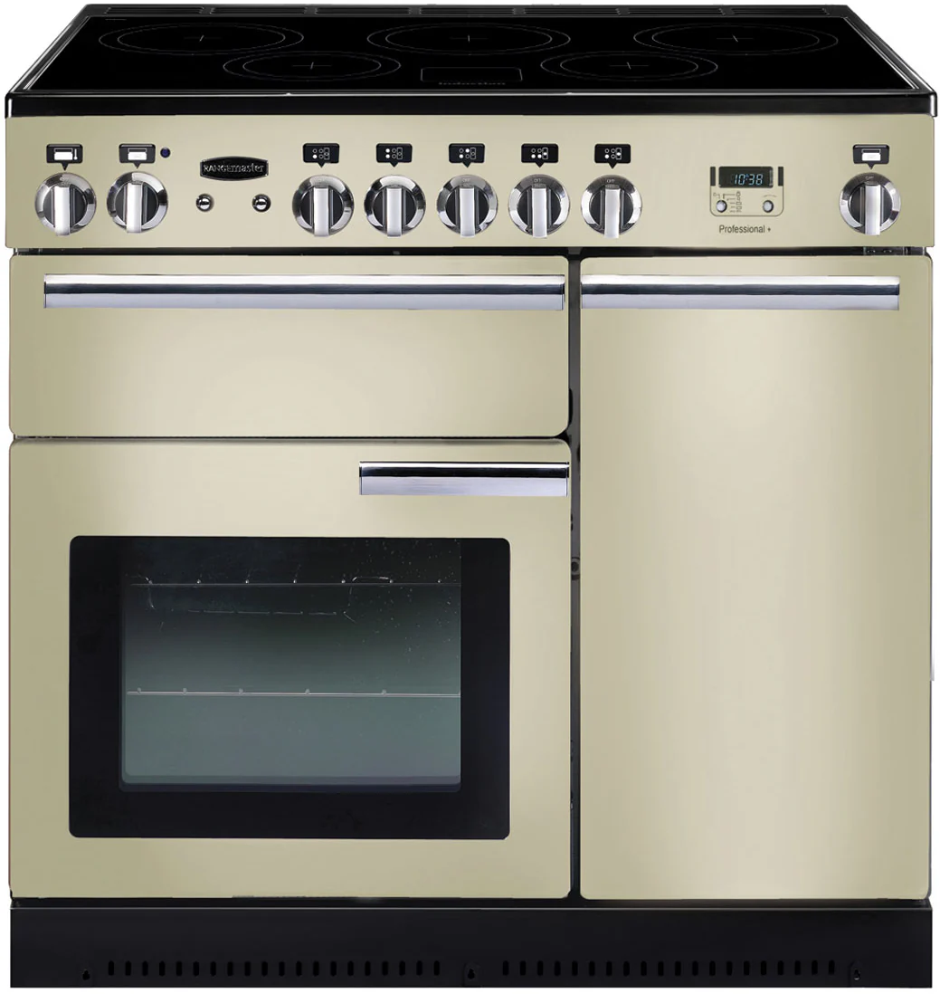 Rangemaster professional plus 90cm Induction Range Cooker Cream with Chrome