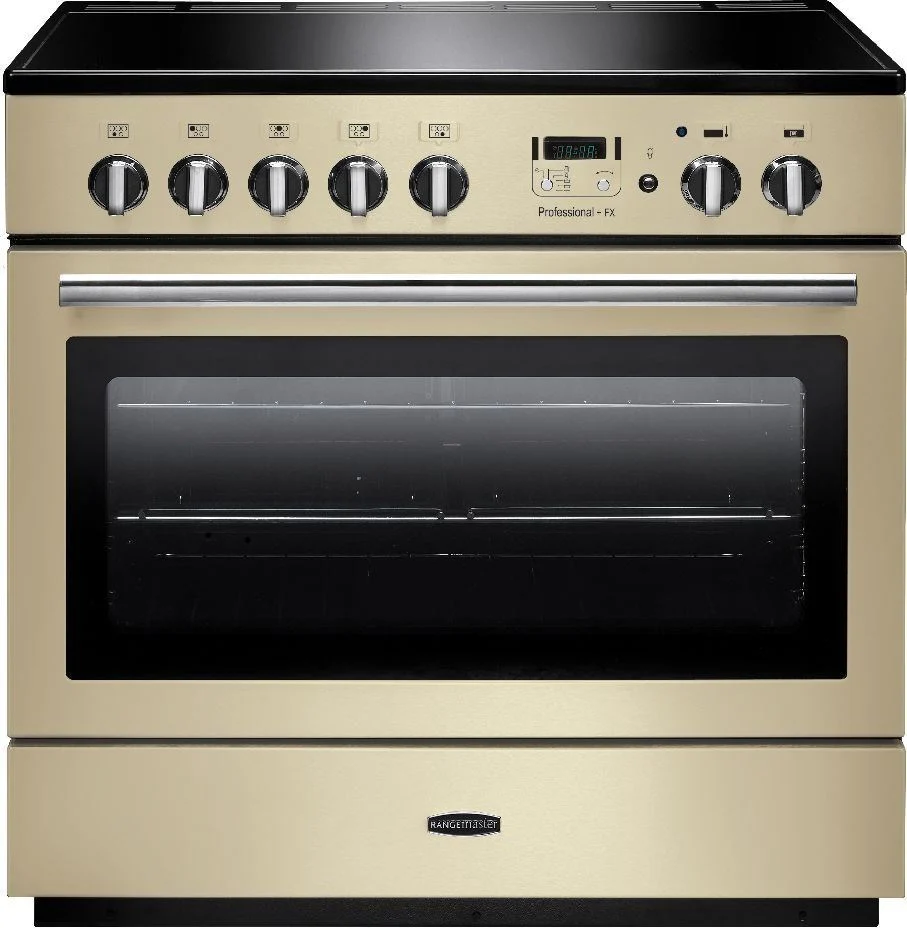 Rangemaster Professional Plus FX 90cm Induction Range Cooker Cream with Chrome