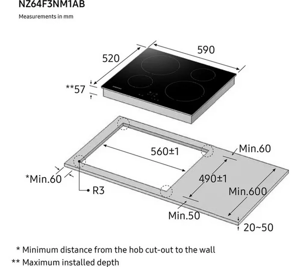Samsung NZ64F3NM1AB/UR 60cm Induction Hob - Image 5