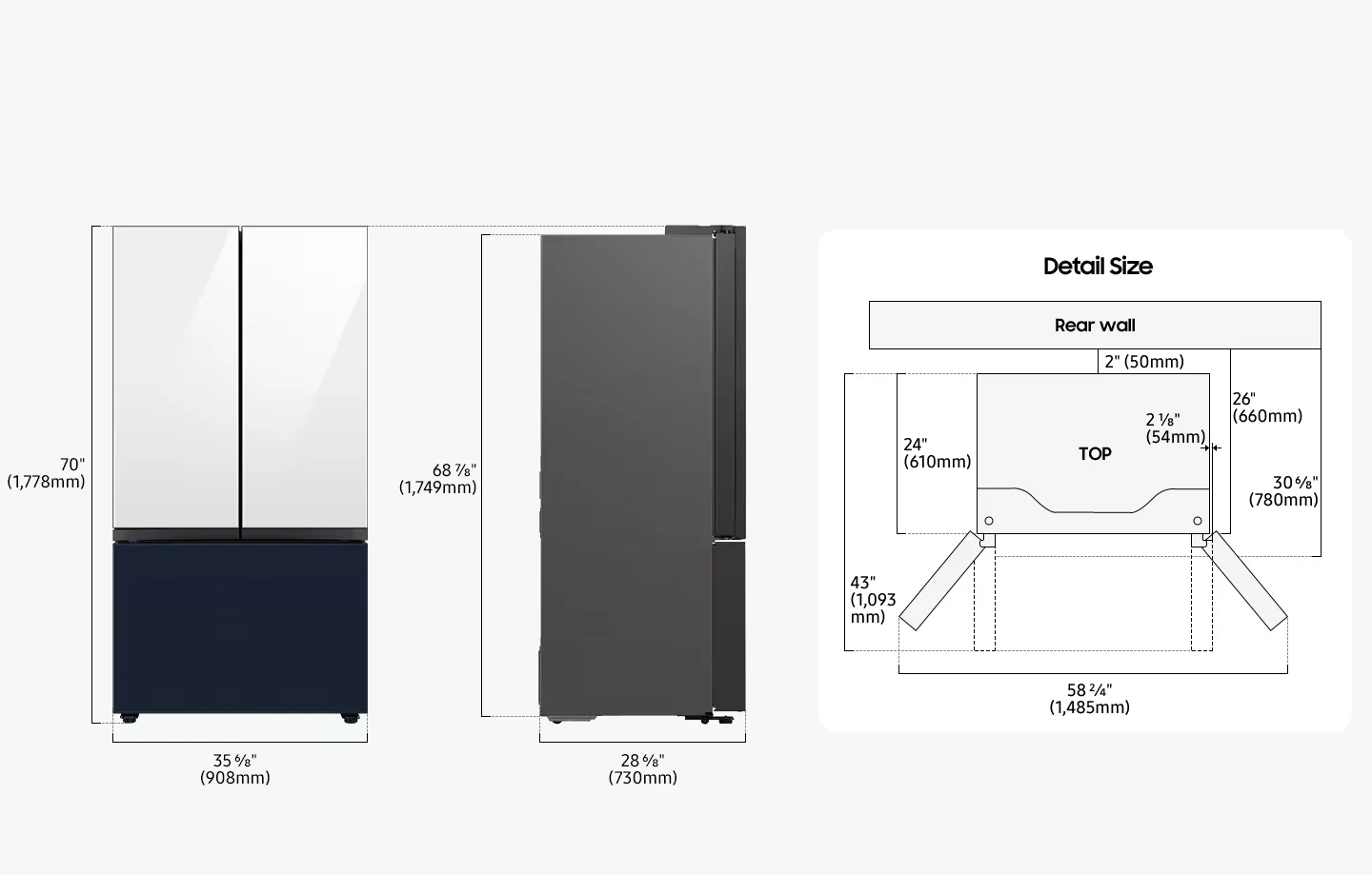 Samsung RF24BB620EB1EU American Fridge Freezer - Image 5