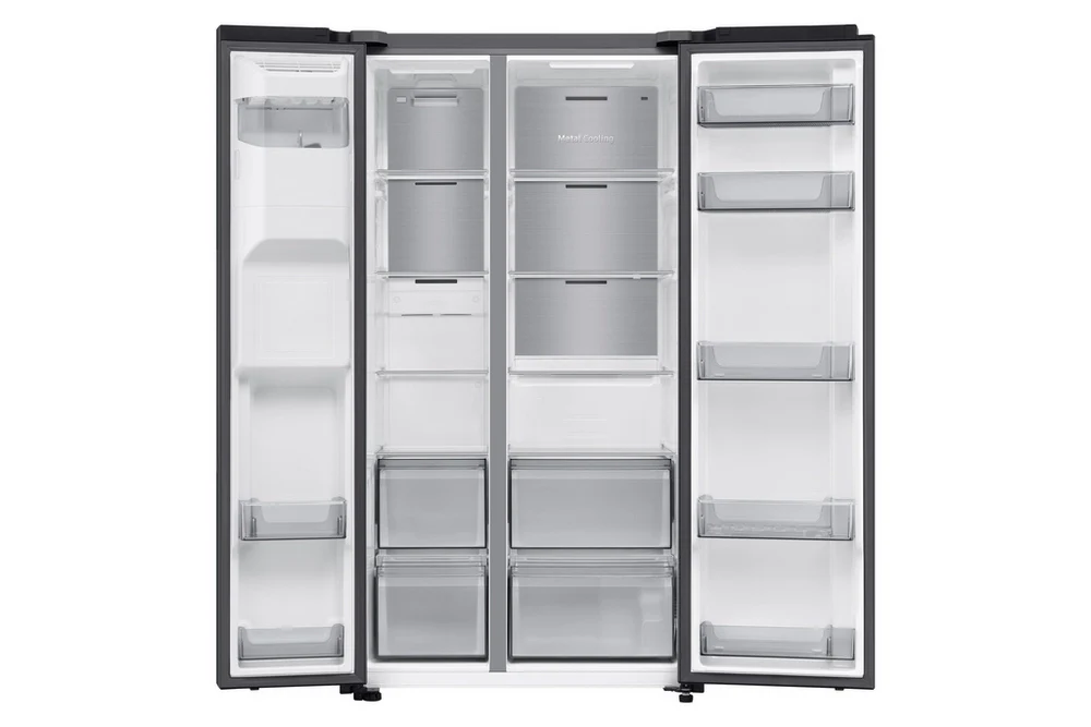 Samsung Series 6 SpaceMax RS70F64KEFEU Black Plumbed American Fridge Freezer - Image 2