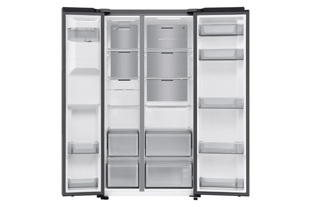 Samsung Bespoke AI Series 6 SpaceMax RS70F64KETEU Silver Plumbed American Fridge Freezer - Image 5