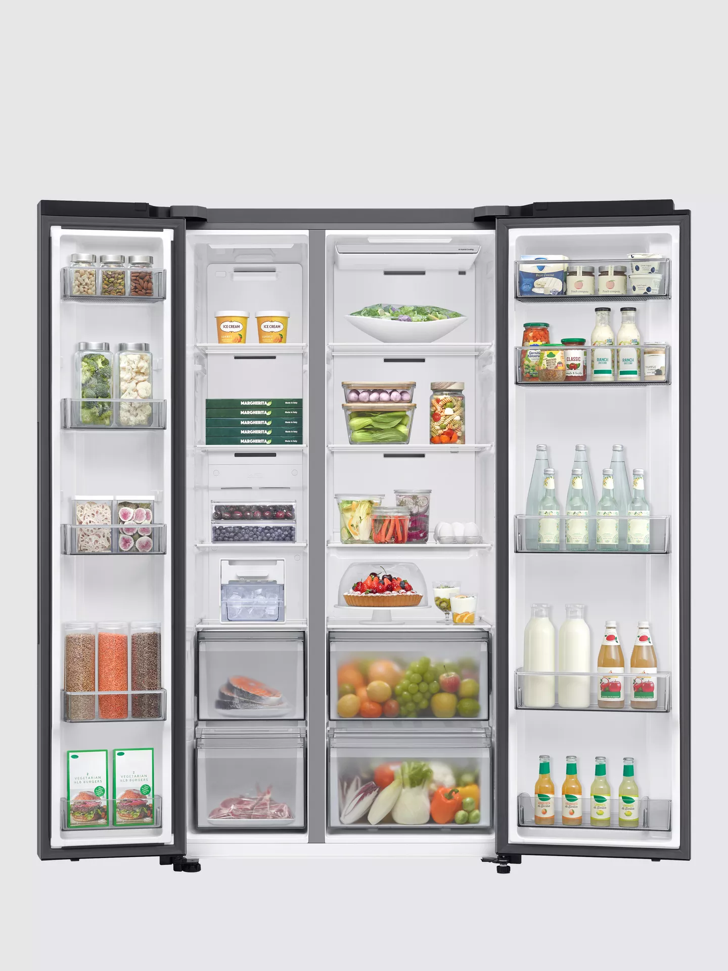 Samsung Bespoke AI Series 7 SpaceMax RS70F68QBT Silver American Fridge Freezer - Image 2