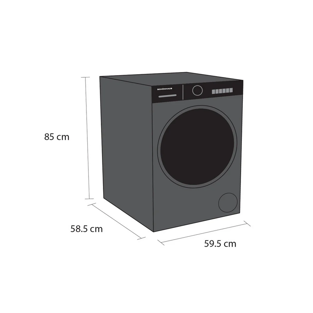Schönhaus WMSF01914AG 9kg 1400rpm Washing Machine - Image 7