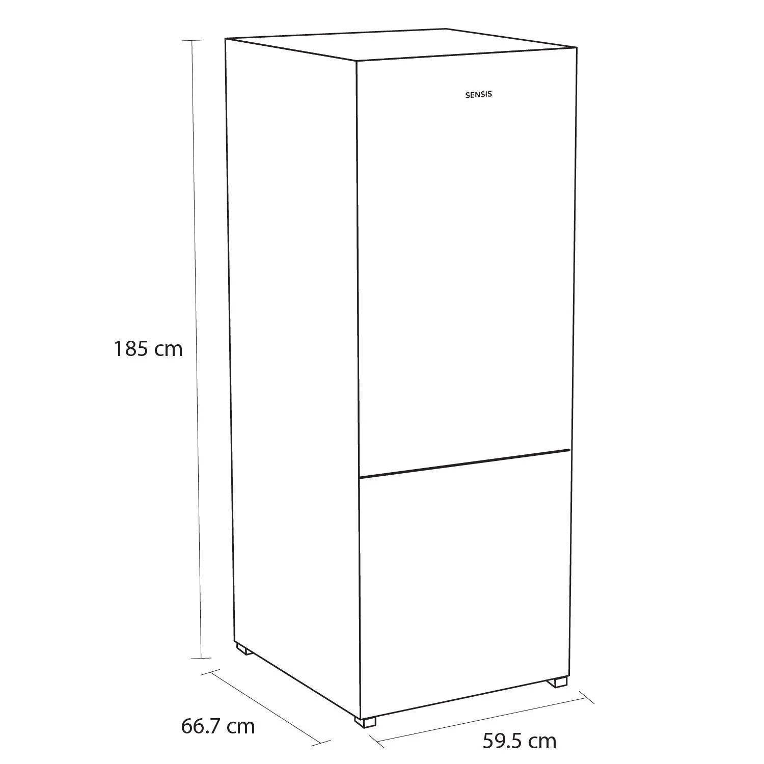 Sensis RFCMF0160EW 70/30 Total No Frost White Fridge Freezer - Image 6