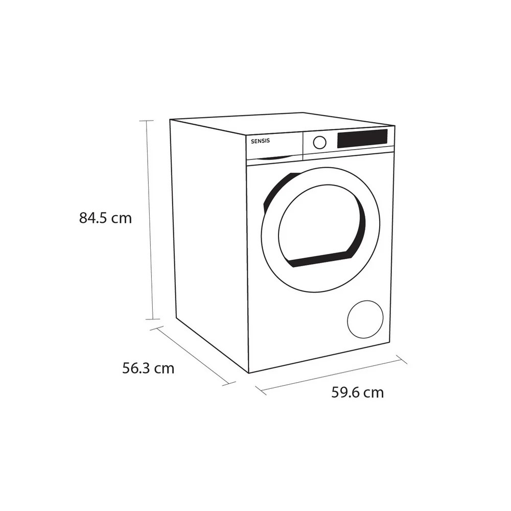 Sensis TDHF018A2W 8kg Heat Pump Tumble Dryer - Image 7