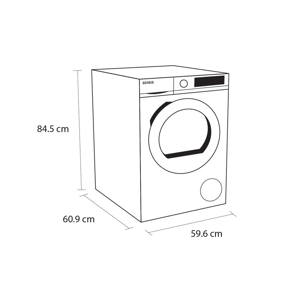 Sensis TDHF019A2W 9kg Heat Pump Tumble Dryer - Image 7