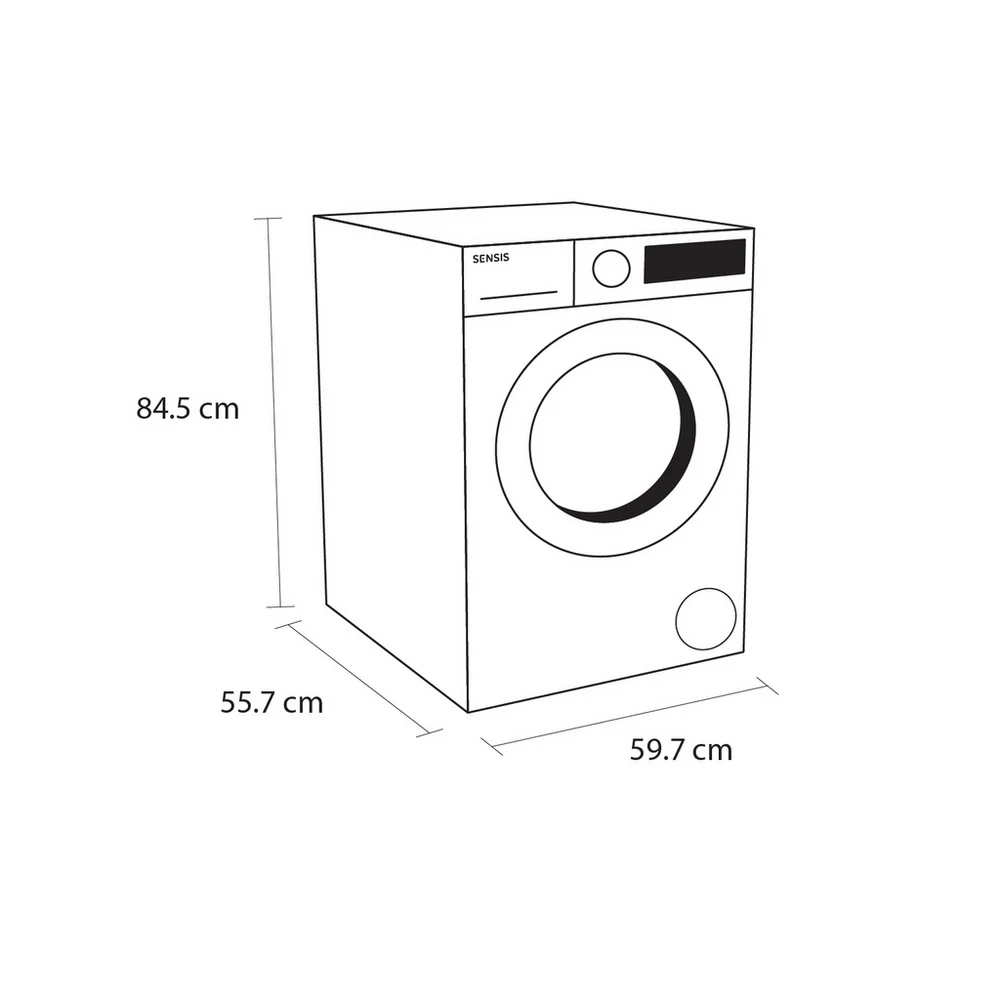 Sensis WMF01814AW 8kg 1400rpm Washing Machine - Image 7