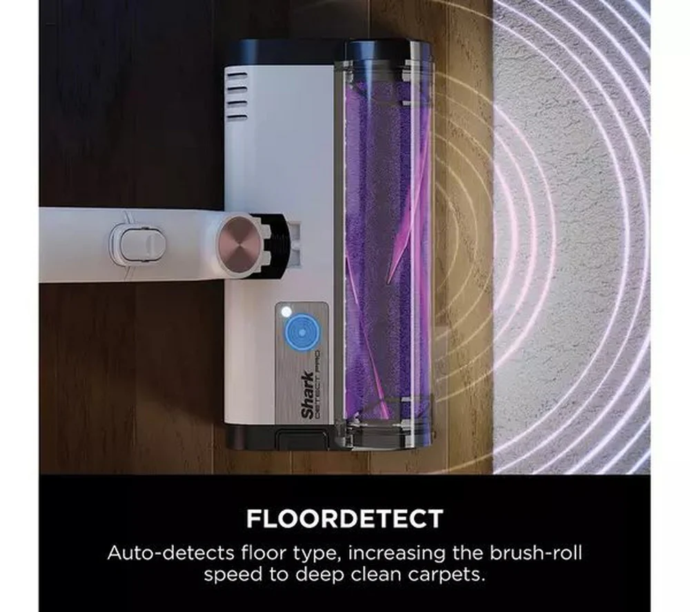 Shark IW3611UKT Shark Detect Pro Cordless Vacuum Cleaner Auto-Empty System 2L - 60 Minutes Run Time - White/Brass - Image 5