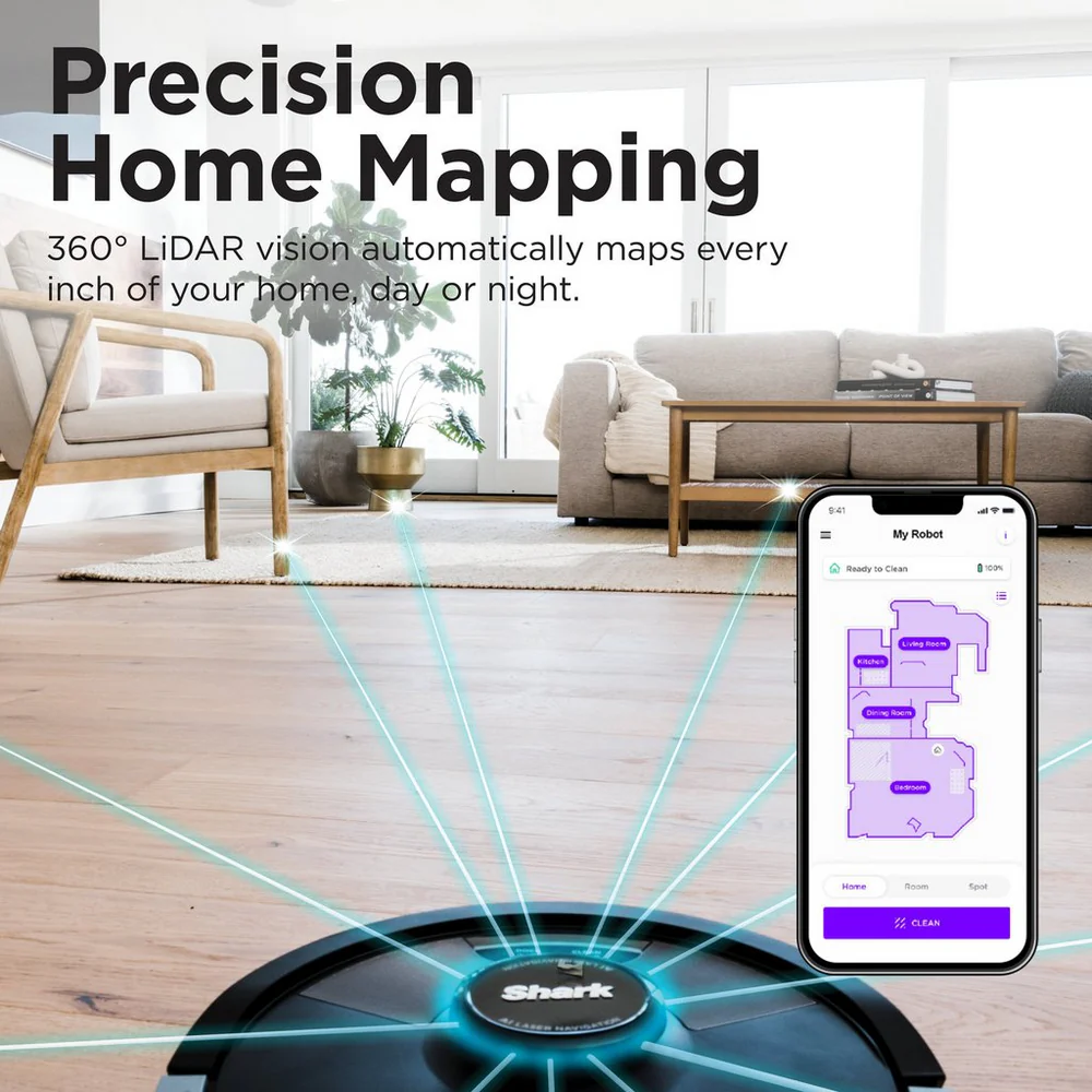 Shark RV2620WAUK Robot Vacuum Cleaner - Black - Image 2