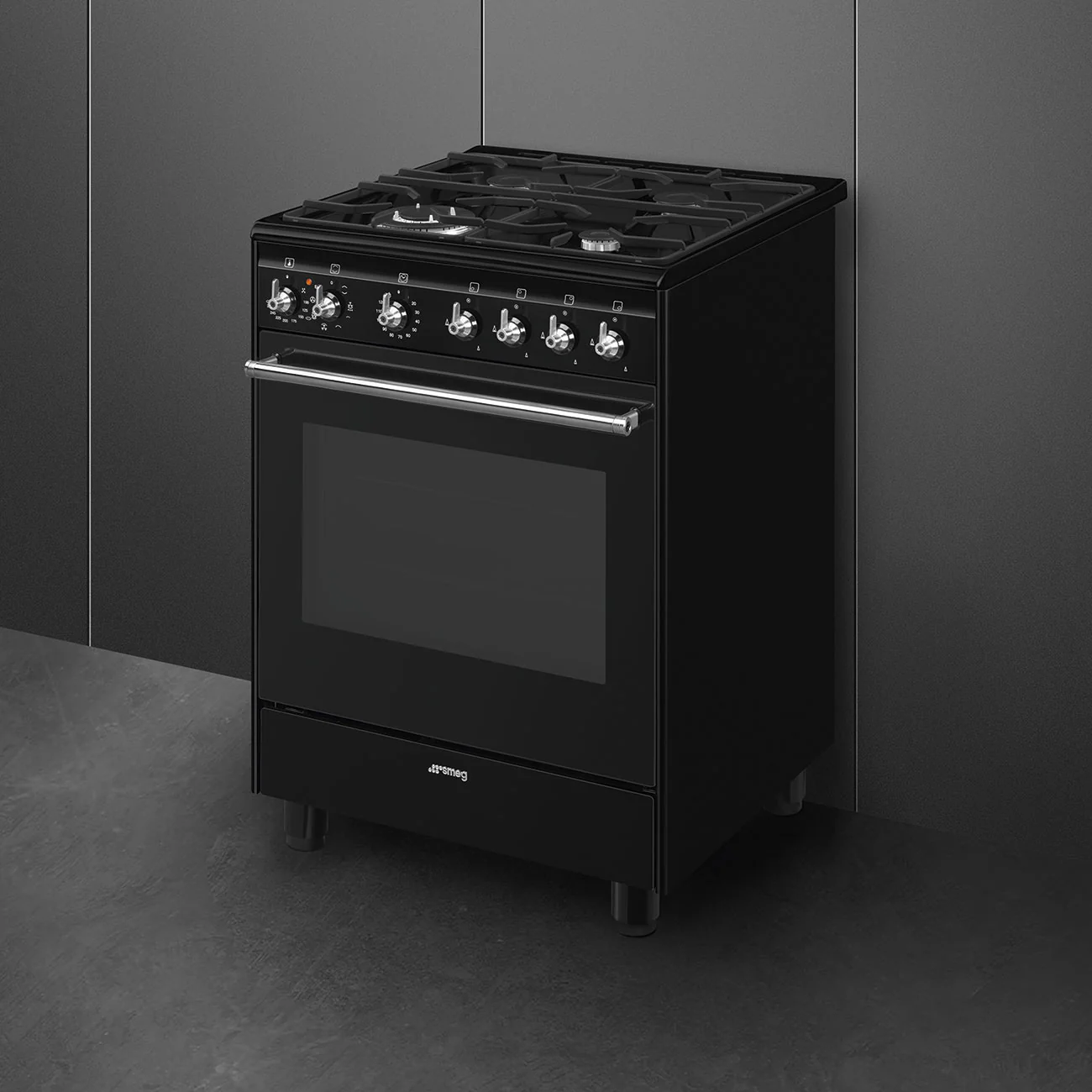 Smeg Concert Classic Black 60cm Single Cavity Dual Fuel Range-Style Cooker CX61GMBL - Image 5