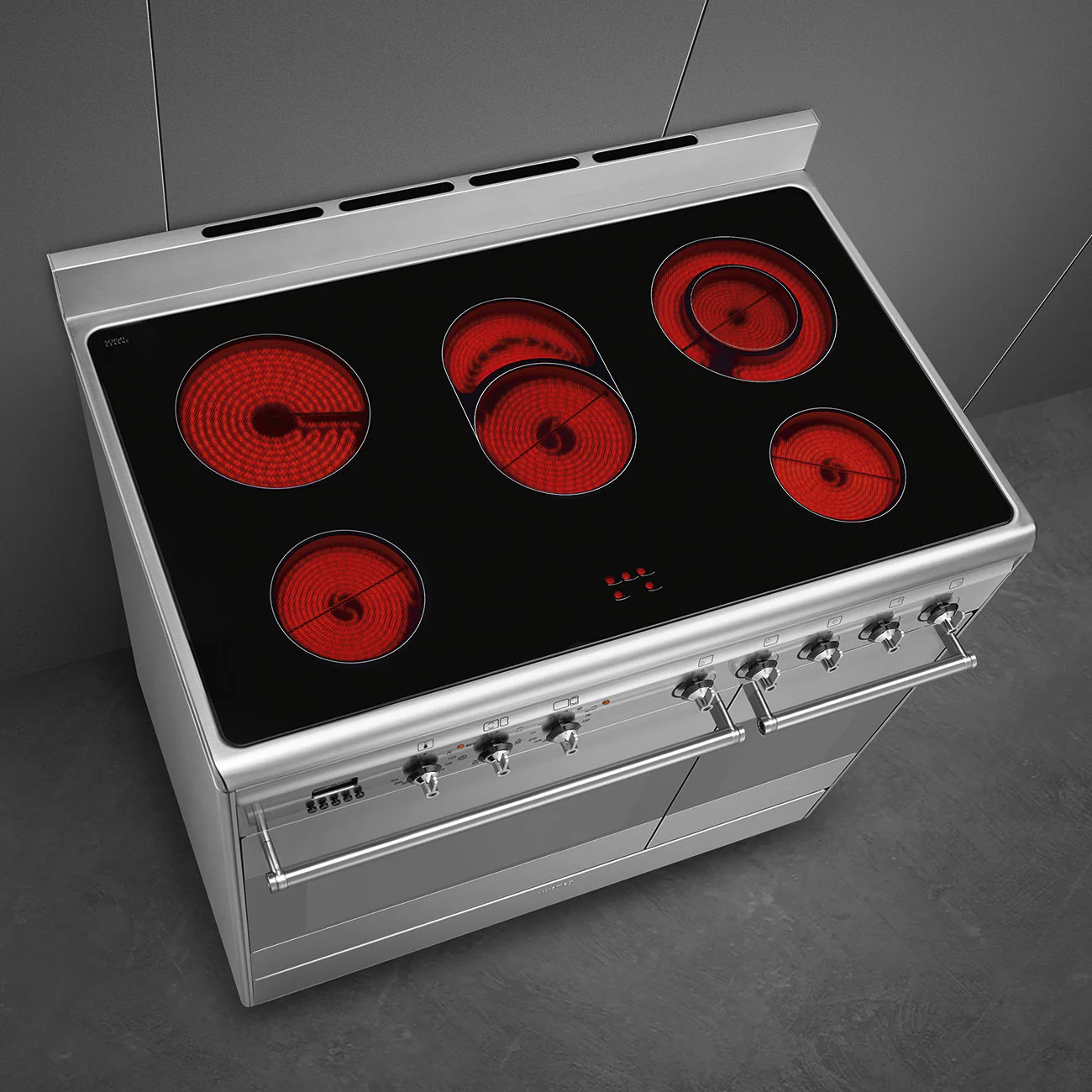 Smeg Concert Classic 90cm Ceramic Range Cooker SUK92CMX9 Stainless Steel - Image 5