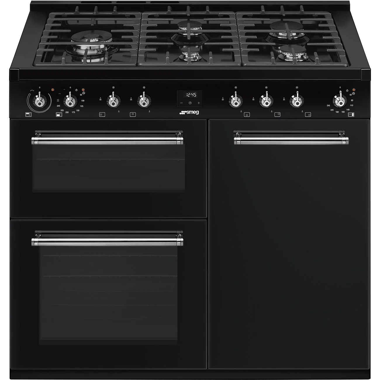 Smeg Concert Classic CX103GMBL 100cm Dual Fuel Range Cooker Black