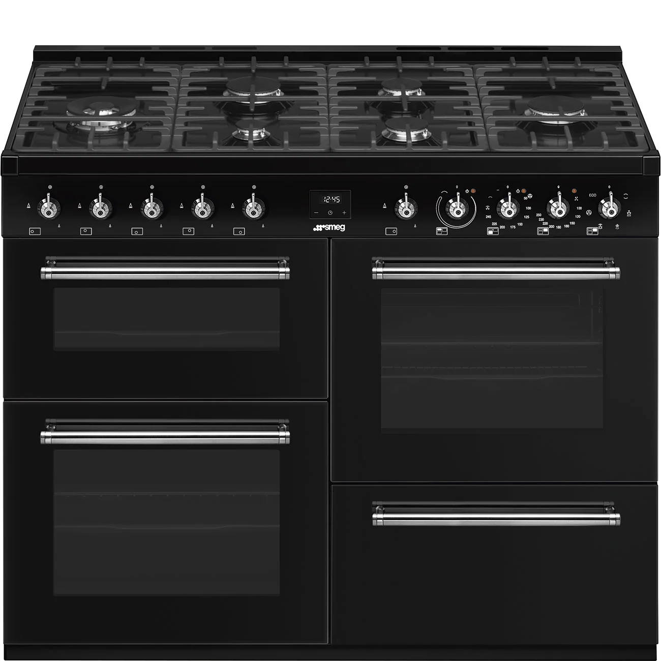 Smeg Concert Classic CX113GMBL 110cm Dual Fuel Range Cooker Black