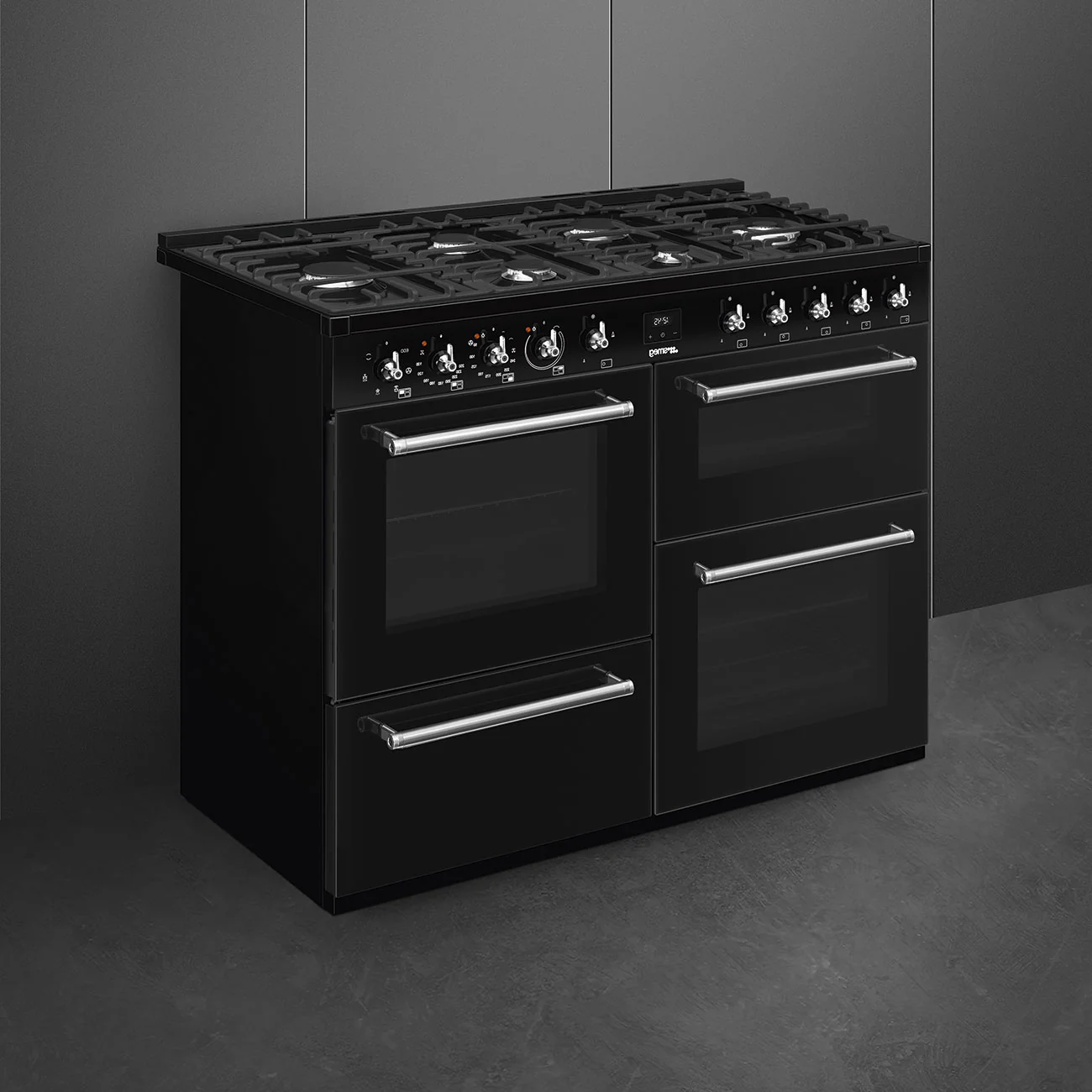 Smeg Concert Classic CX113GMBL 110cm Dual Fuel Range Cooker Black - Image 6