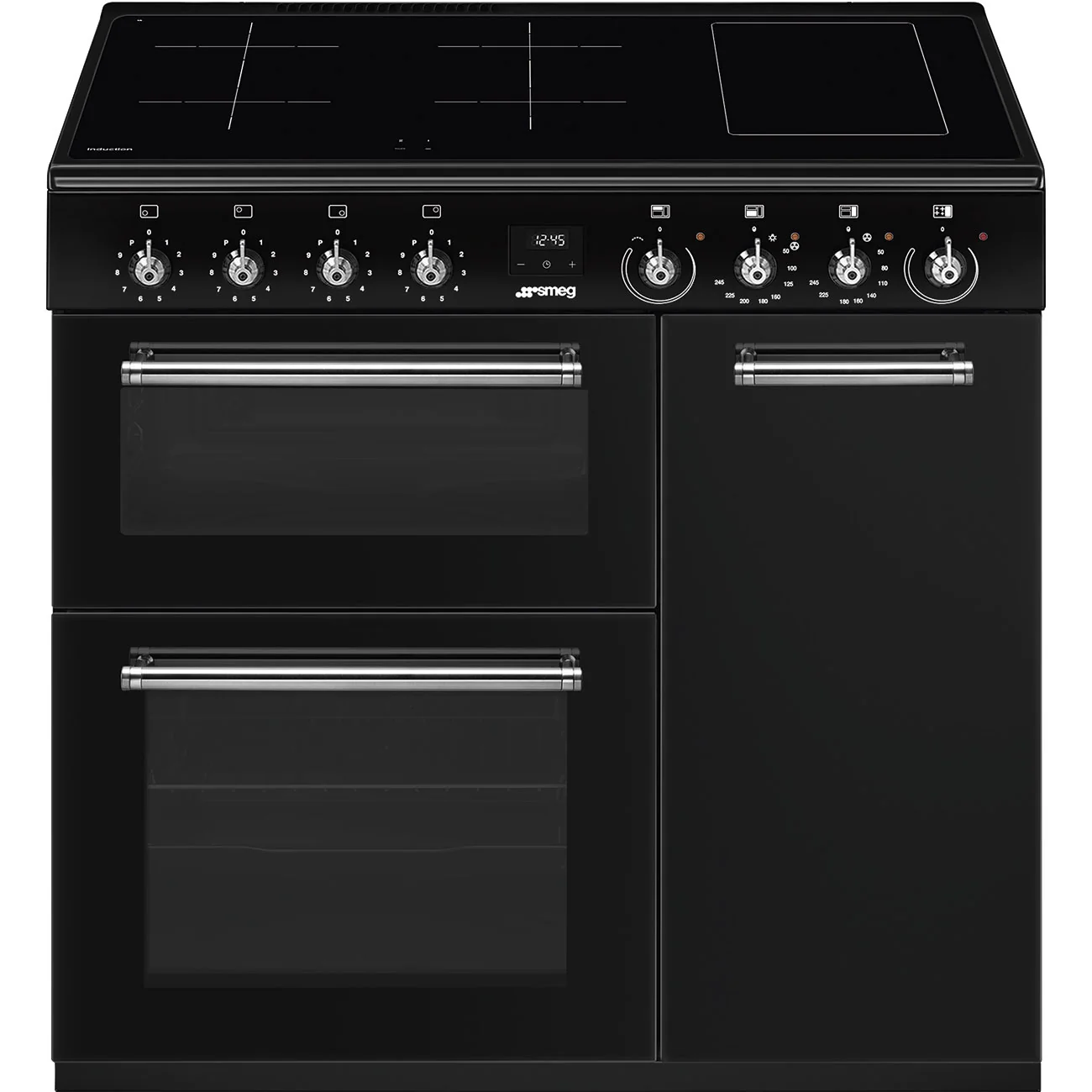 Smeg Concert Classic CX93IMBL 90cm Induction Range Cooker Black