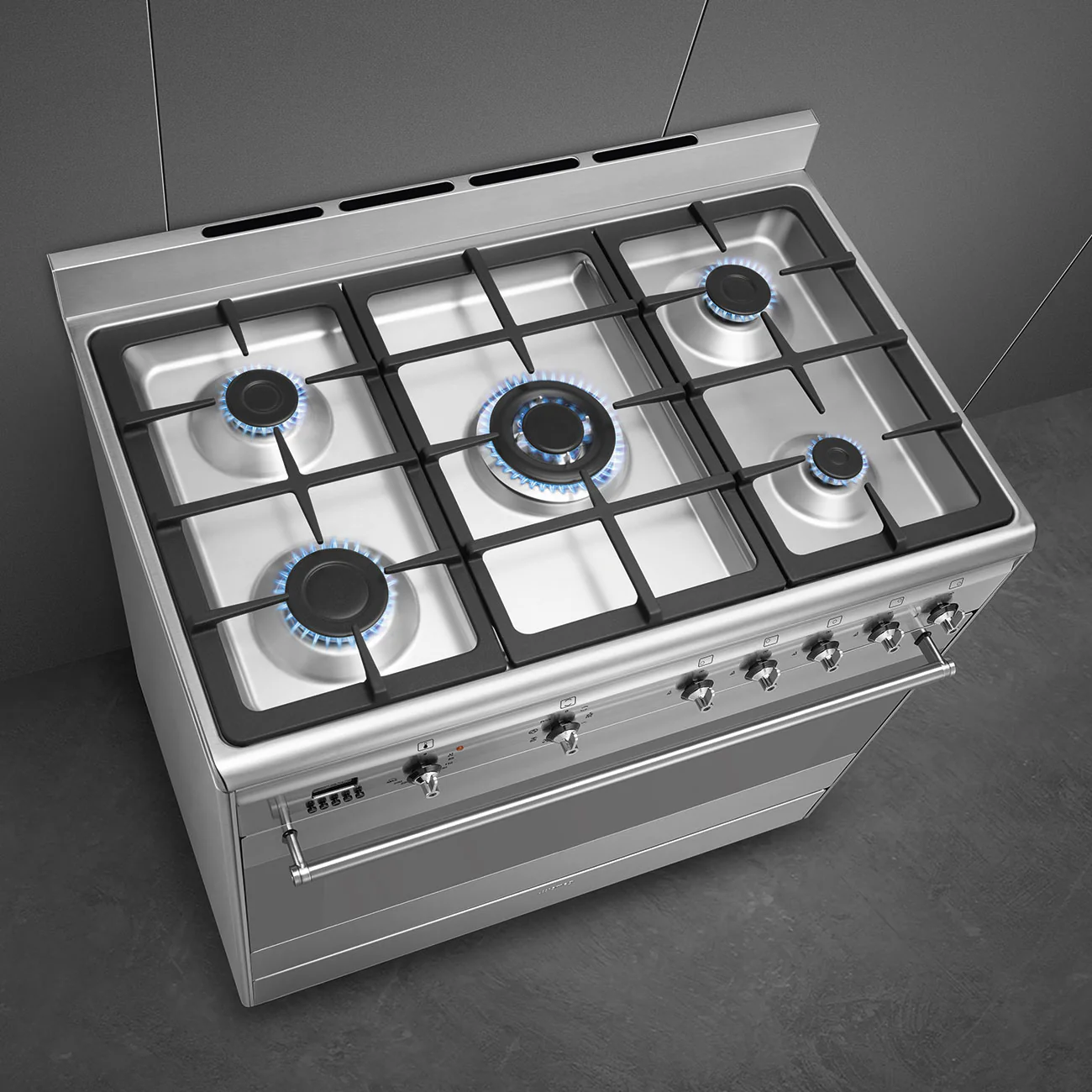 Smeg Concert Classic SUK91MFX9 90cm Dual Fuel Range Cooker Stainless Steel - Image 6