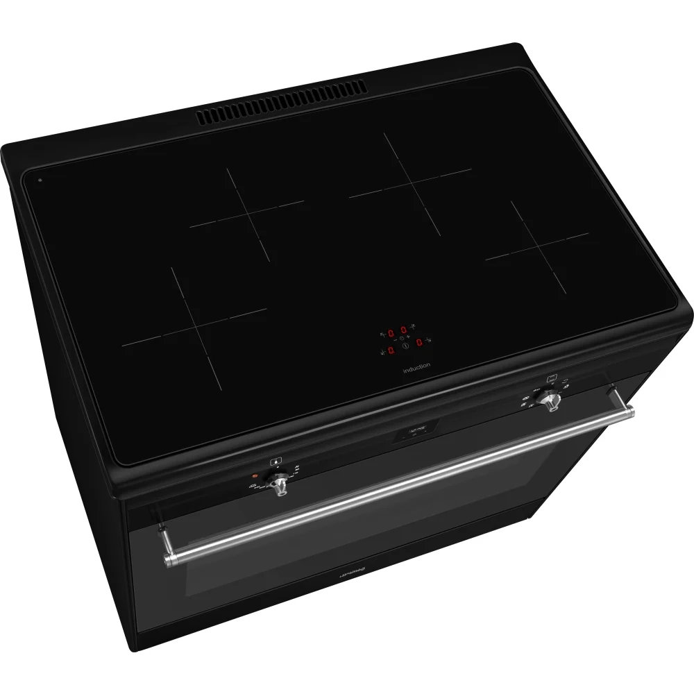 Smeg Concert Classic 90 cm Full Electric Range Cooker with Induction Hob CX91IMBL  Black - Image 3