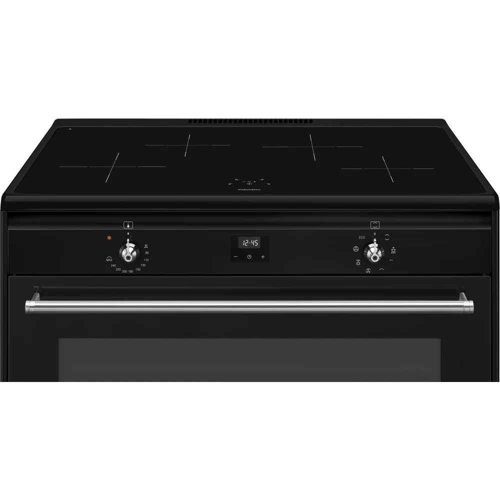 Smeg Concert Classic 90 cm Full Electric Range Cooker with Induction Hob CX91IMBL  Black - Image 4