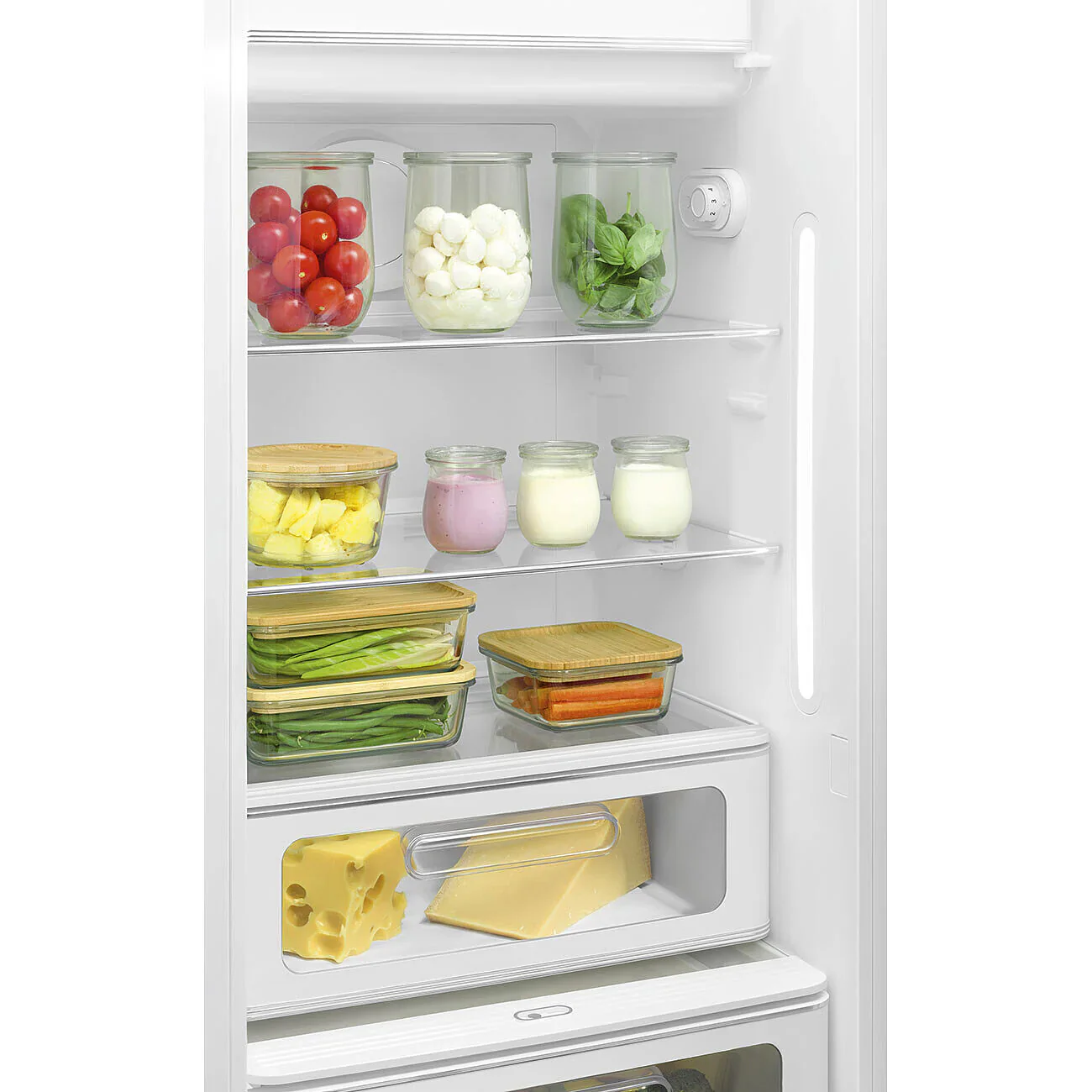 Smeg FAB28LRD6UK 50's Style Left Hand Hinge Retro Tall Fridge with Ice Box - Image 3