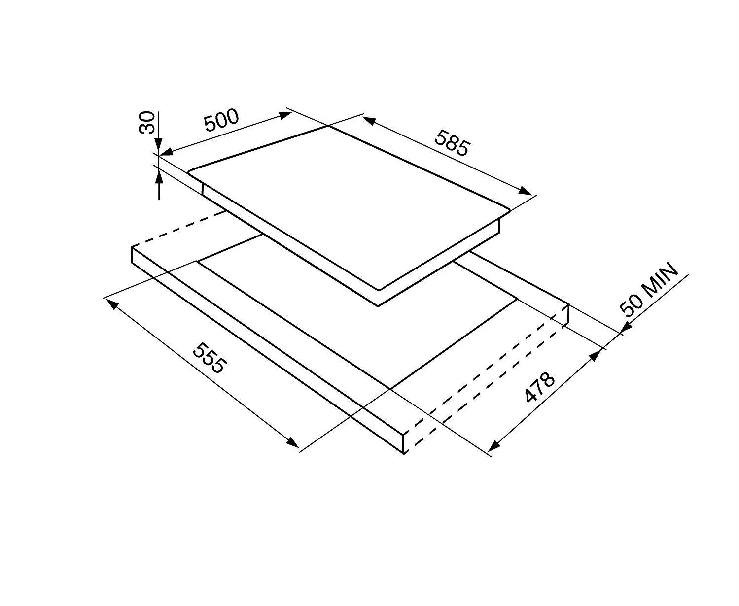 Smeg S64S Gas Hob - Image 3