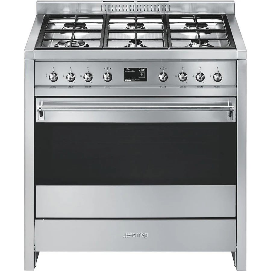 Smeg A1-9 Opera 90cm Dual Fuel Range Cooker Stainless Steel