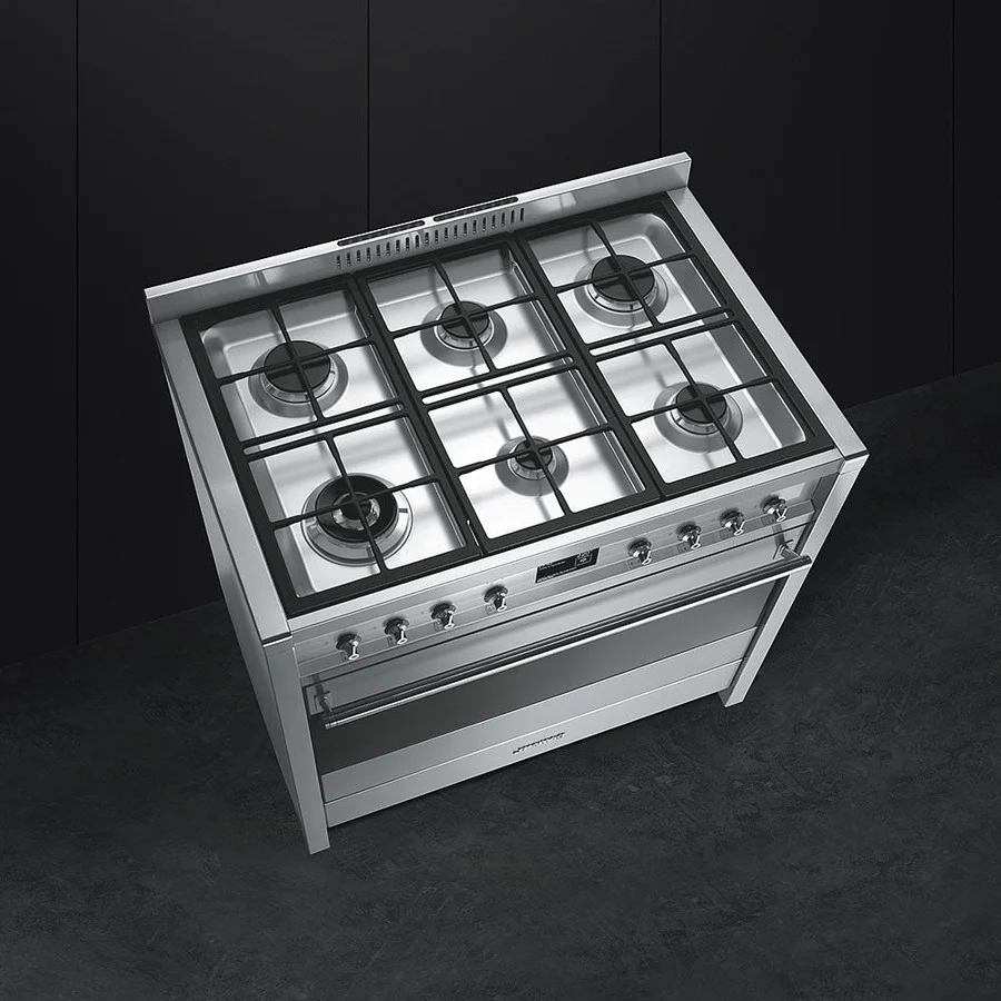 Smeg A1-9 Opera 90cm Dual Fuel Range Cooker Stainless Steel - Image 8