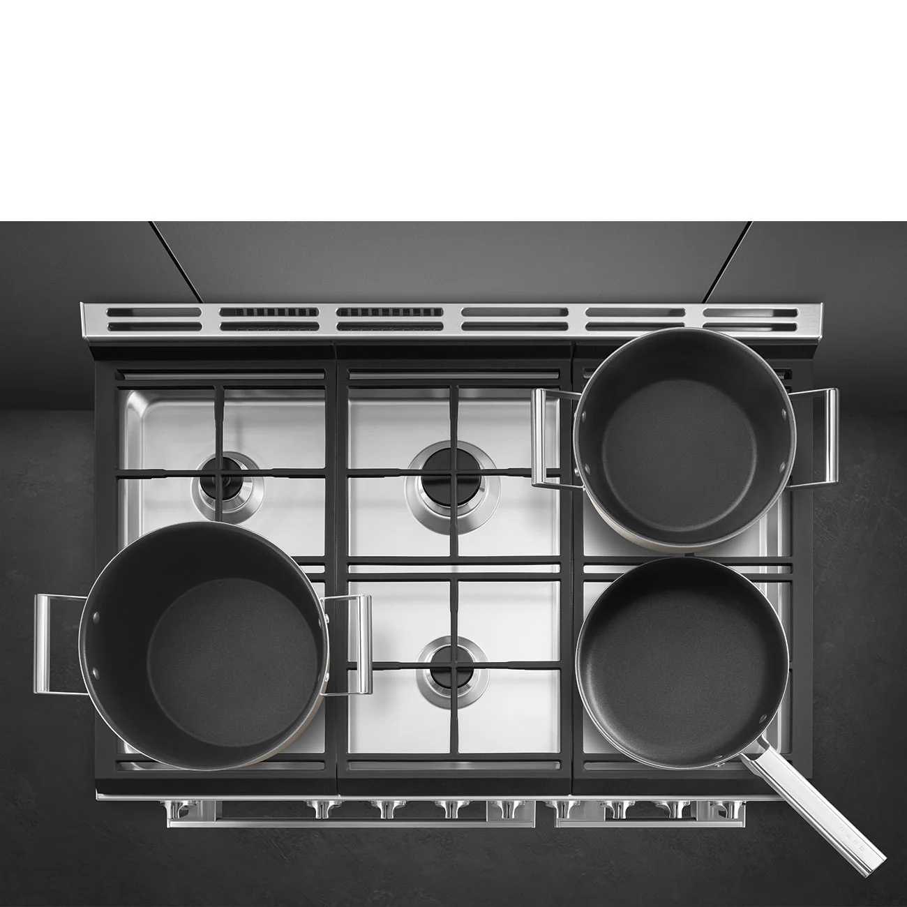 Smeg Portofino 90cm Dual Fuel Range Cooker Stainless Steel - Image 5