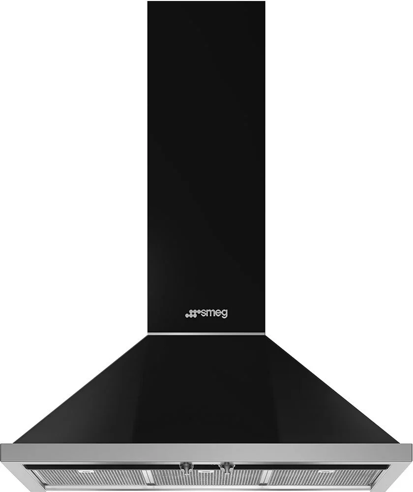 Smeg Portofino KPF9BL Black 90cm Cooker Hood