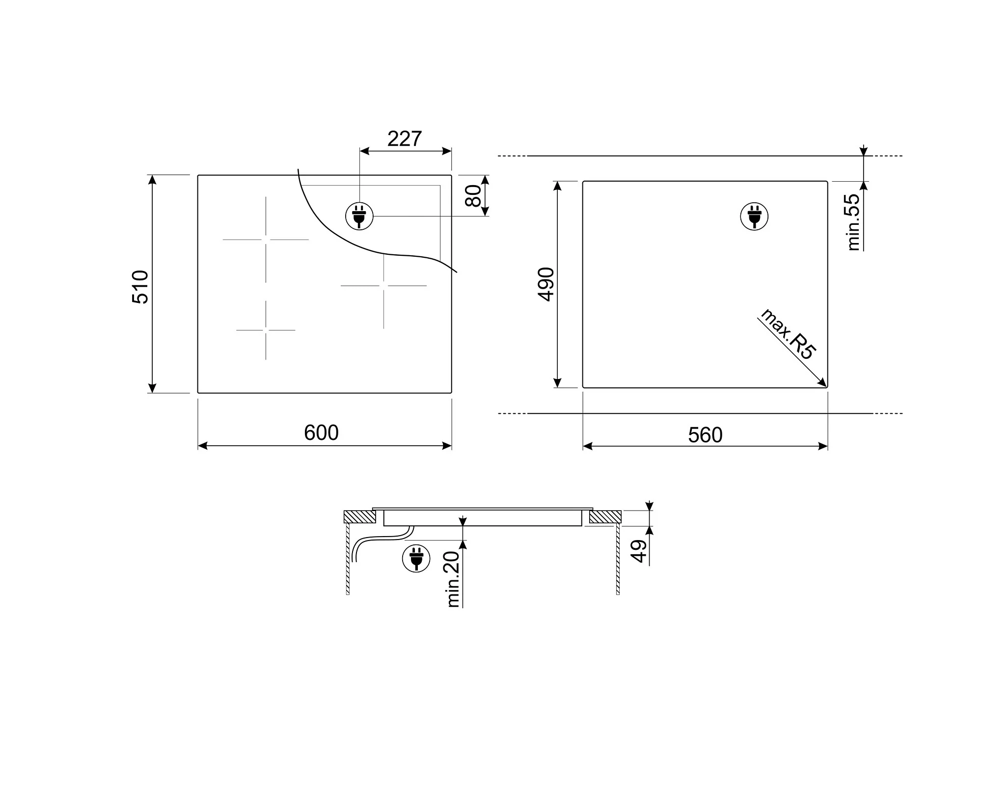 Smeg SI2M7643DW Fully Flushed 60cm Induction Hob - Image 4