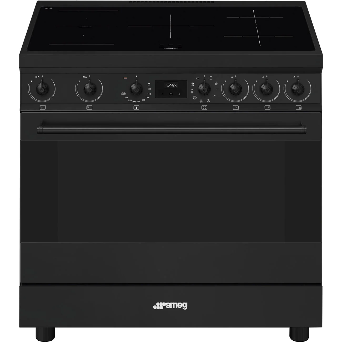 Smeg Symphony Classic 90cm Induction Range Cooker C9IMN2 Matte Black