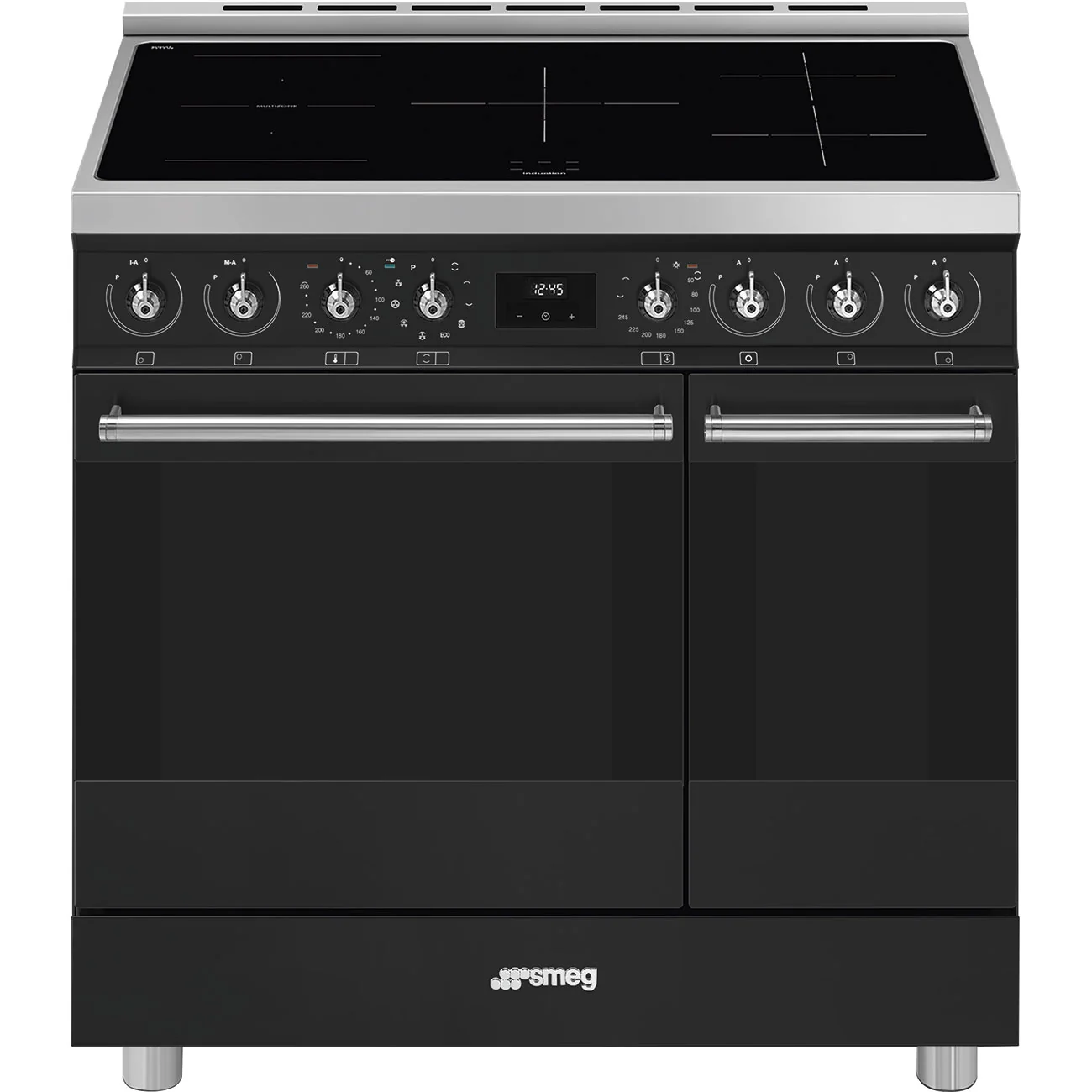 Smeg Symphony Classic C92IPMB2 Matte Black 90cm Induction Range Cooker