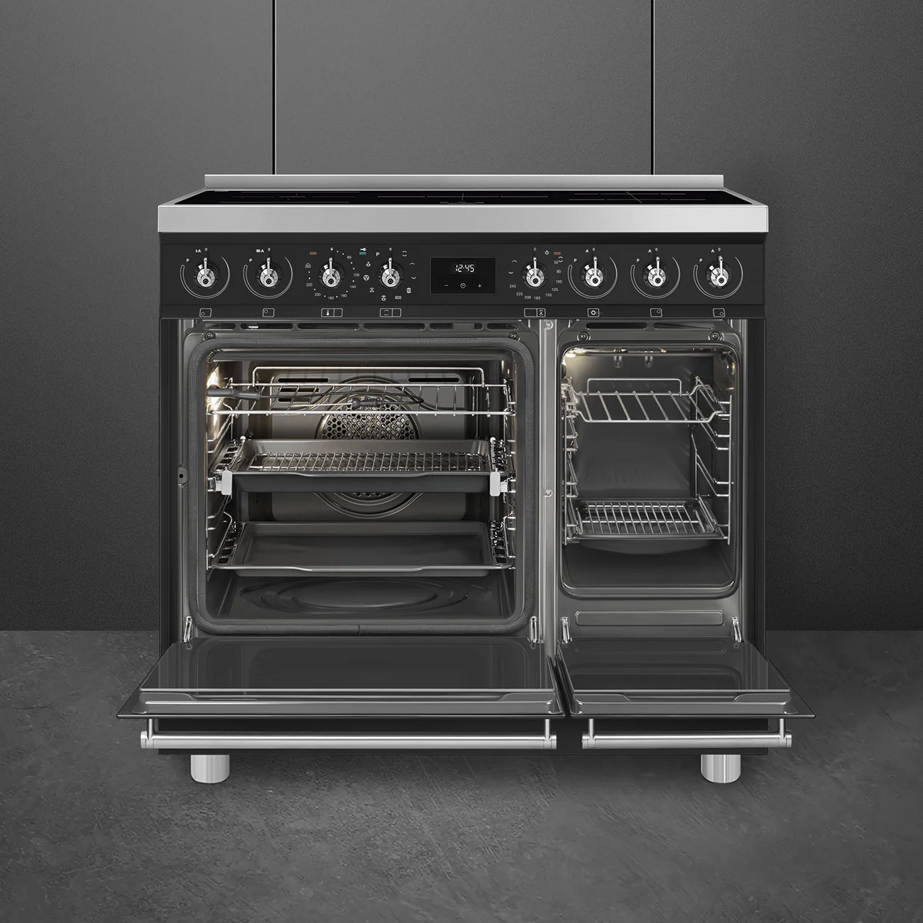 Smeg Symphony Classic C92IPMB2 Matte Black 90cm Induction Range Cooker - Image 2