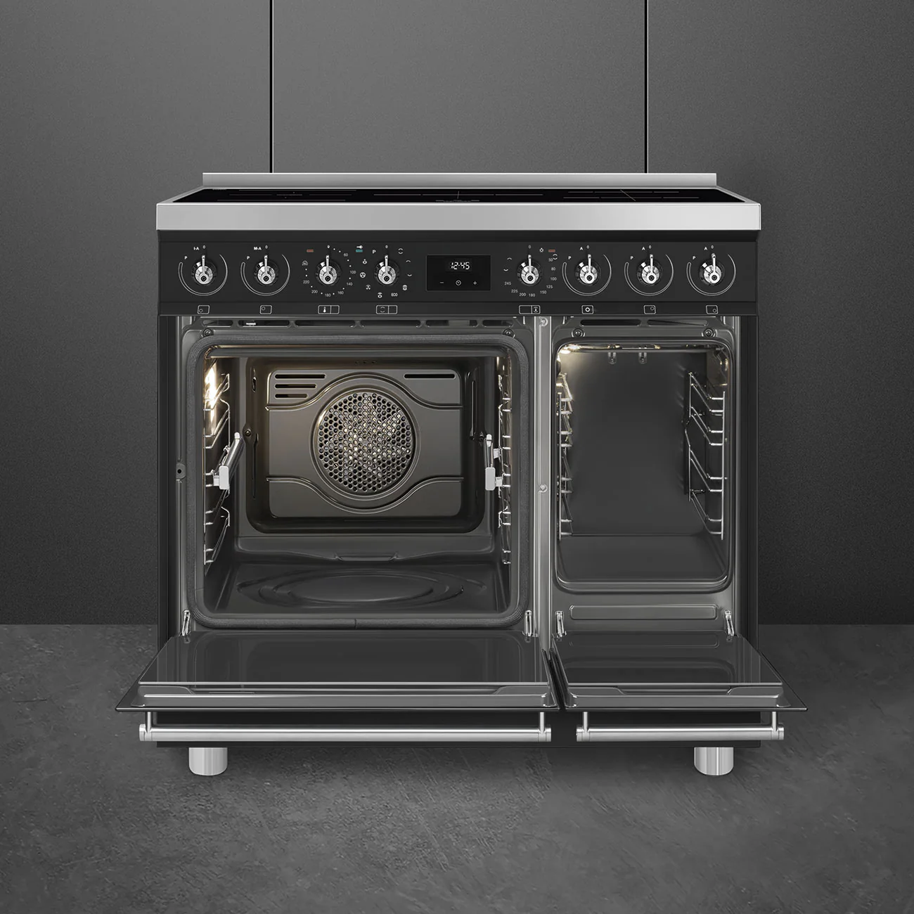 Smeg Symphony Classic C92IPMB2 Matte Black 90cm Induction Range Cooker - Image 3