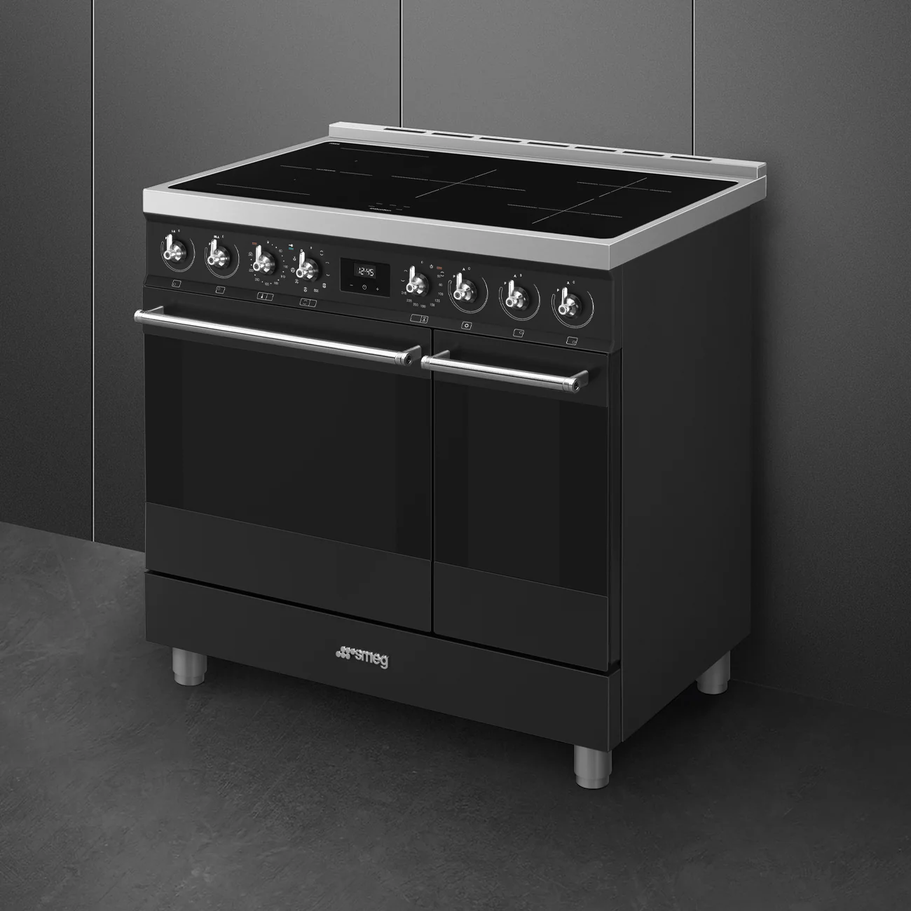 Smeg Symphony Classic C92IPMB2 Matte Black 90cm Induction Range Cooker - Image 4