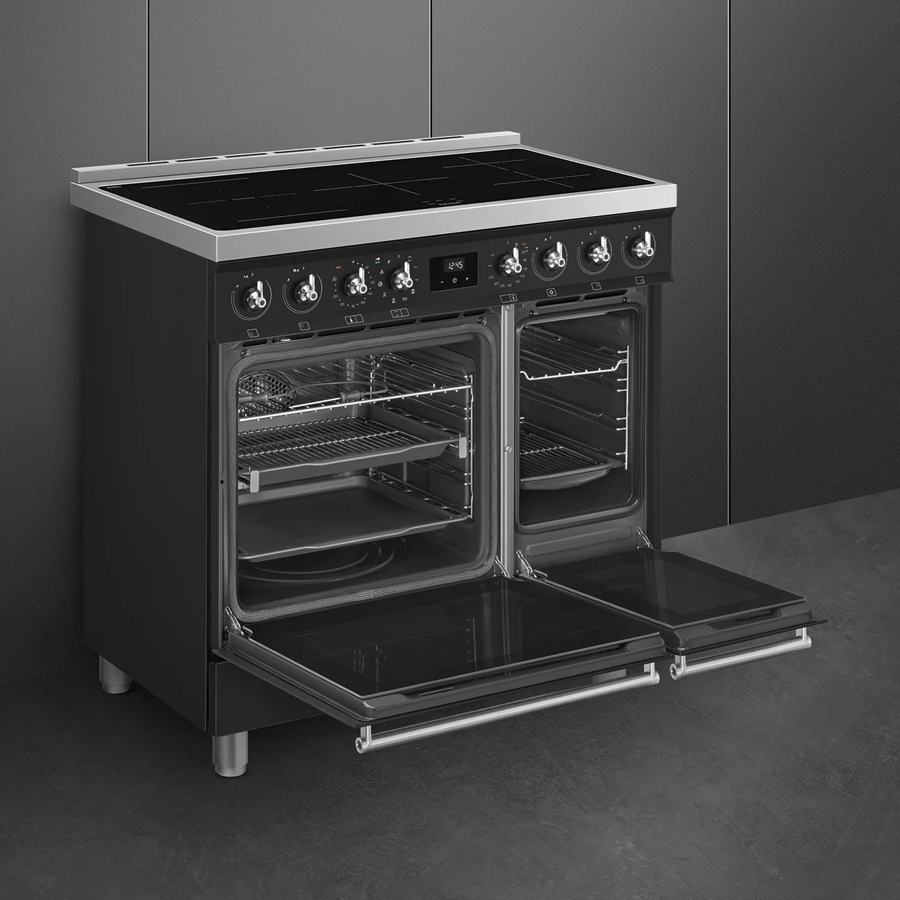 Smeg Symphony Classic C92IPMB2 Matte Black 90cm Induction Range Cooker - Image 5