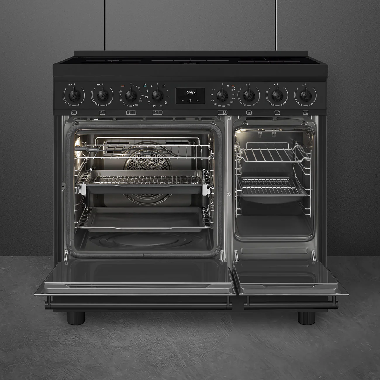 Smeg Symphony Classic C92IPN2 Matt Black 90cm Induction Range Cooker - Image 2