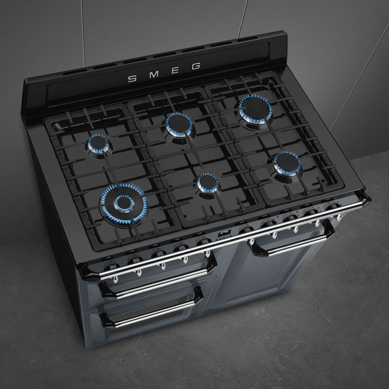 Smeg Victoria TR103GR 100cm Dual Fuel Range Cooker Slate Grey - Image 3