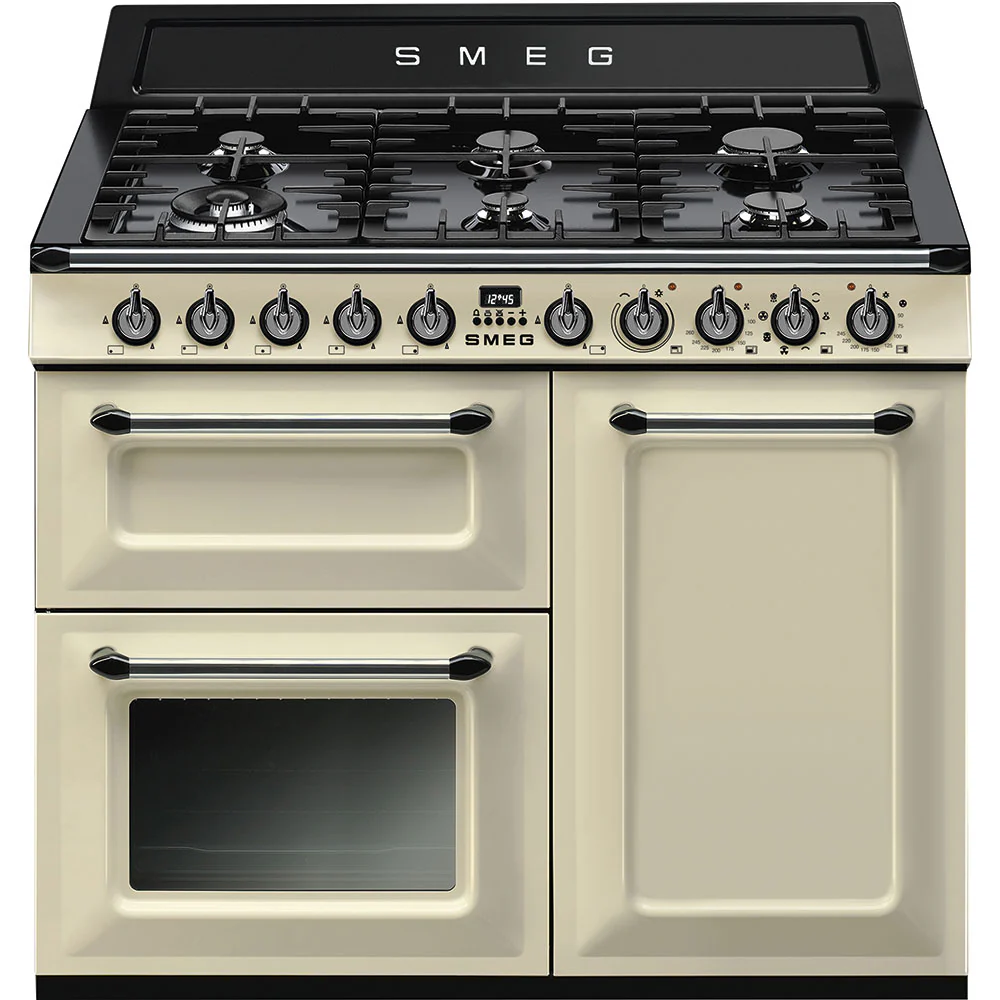 Smeg Victoria TR103P 100cm Dual Fuel Range Cooker Cream