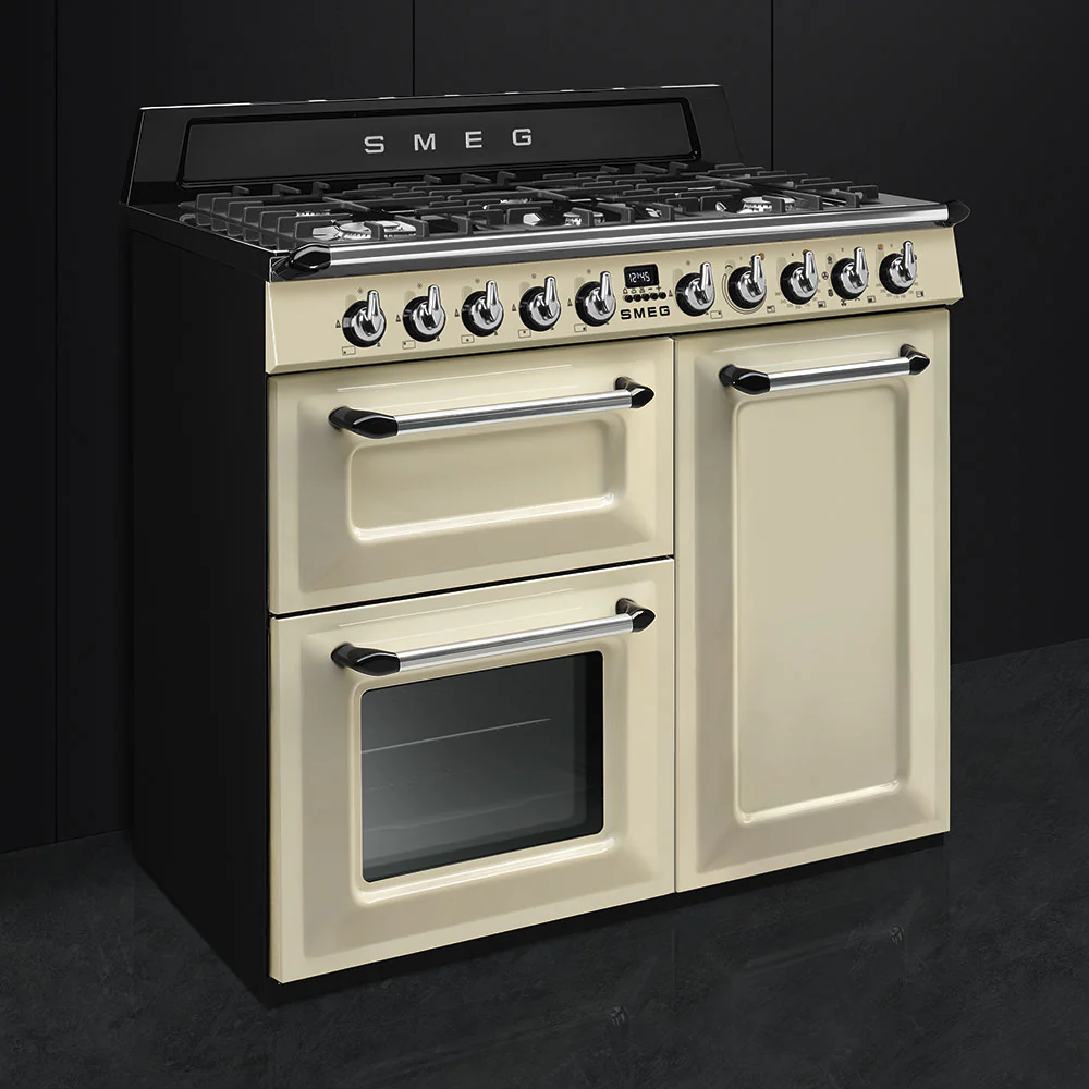 Smeg Victoria TR103P 100cm Dual Fuel Range Cooker Cream - Image 3