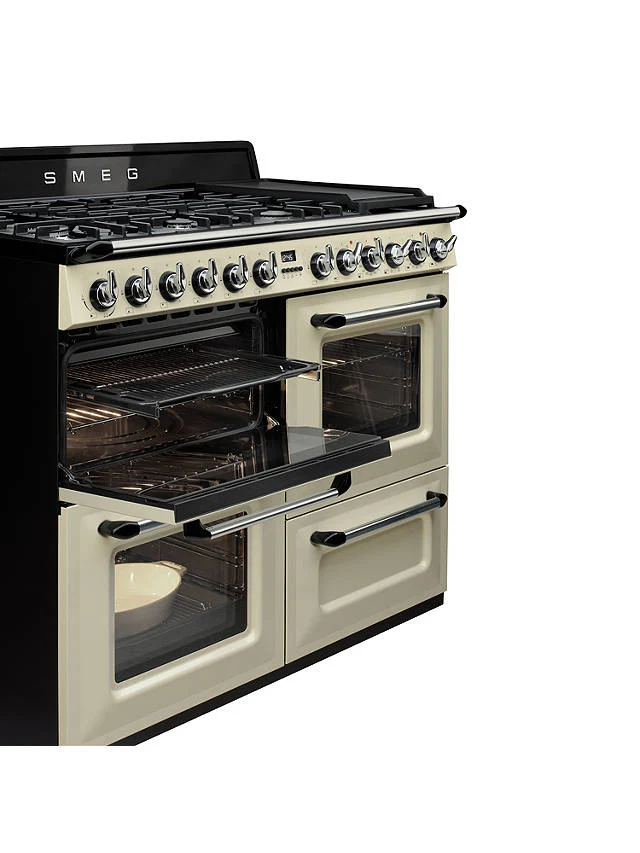 Smeg Victoria TR4110P1 110cm Dual Fuel Range Cooker Cream - Image 3