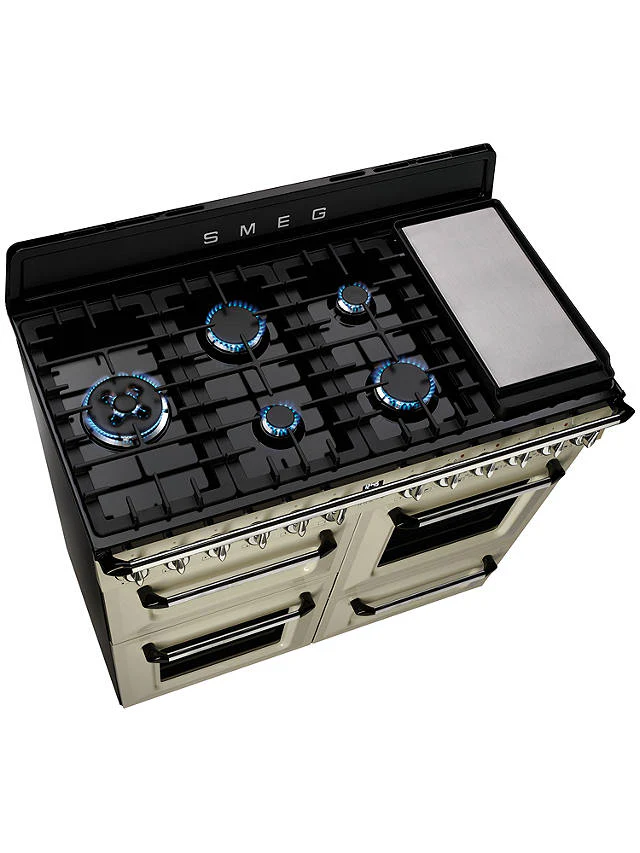 Smeg Victoria TR4110P1 110cm Dual Fuel Range Cooker Cream - Image 4