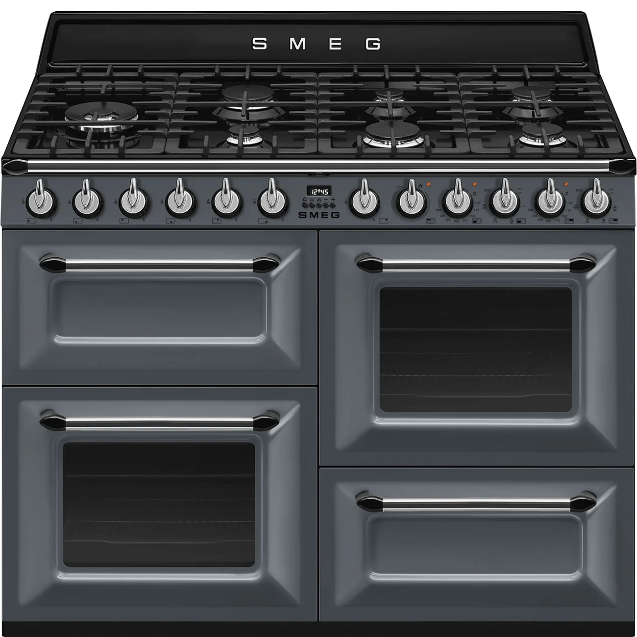 Smeg Victoria TR4110GR 110cm Dual Fuel Range Cooker Slate Grey
