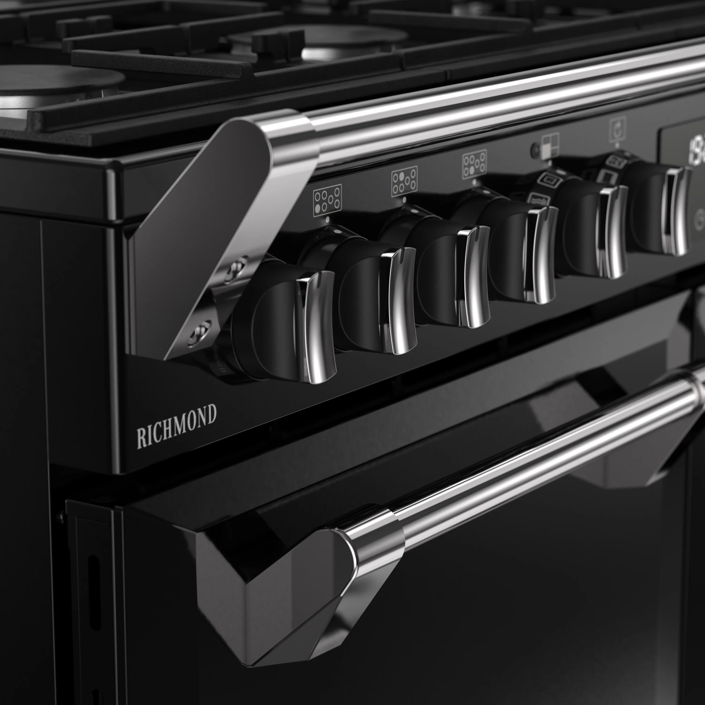 Stoves RCA Richmond 100DF 100cm Dual Fuel Range Cooker 444411856 Black - Image 3